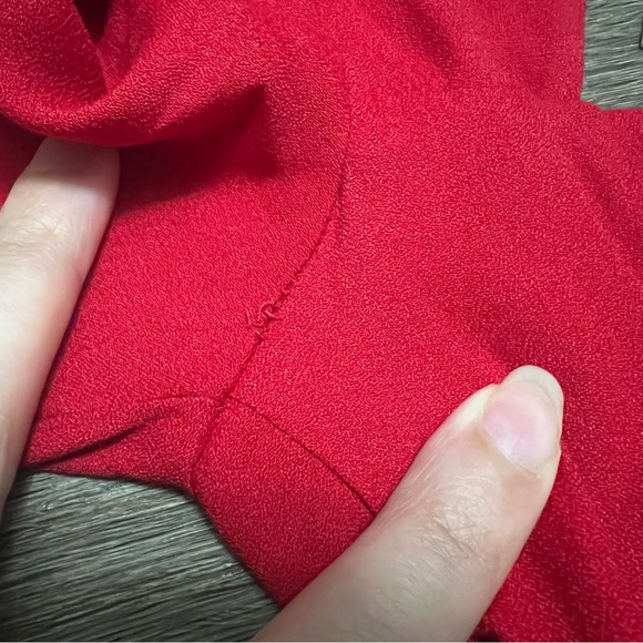 NEW Reformation Claudio Dress Cherry Red Size 6 Sweetheart Open Back NWT - Picture 12 of 13